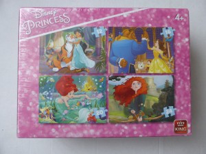 King koffer Disney Princess 4 in 1 puzzel NIEUW!