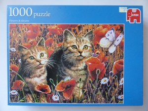 Jumbo puzzel Flowesr & Kittens